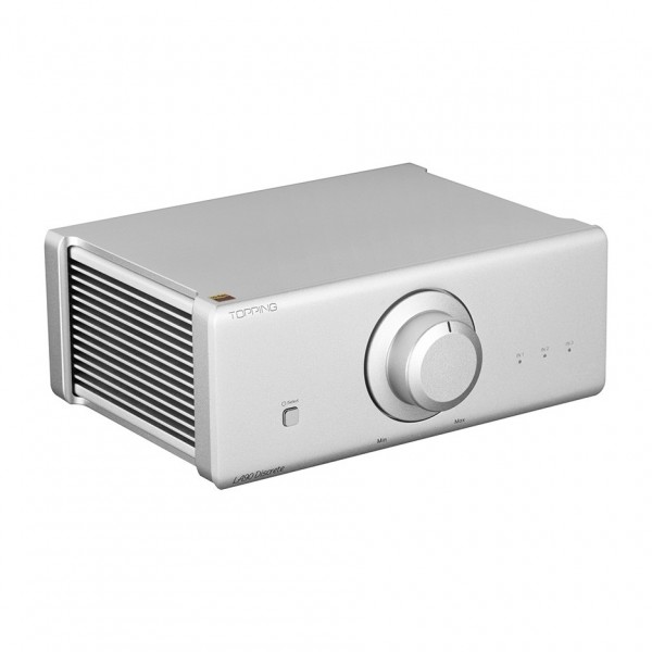 Topping LA90 Discrete Class AB Power Amplifier, Silver - angled