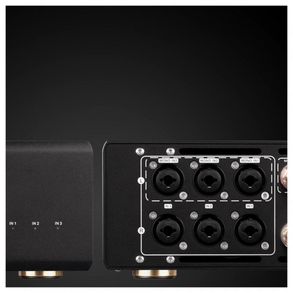 Topping LA90 Discrete Class AB Power Amplifier, Black - rear detail