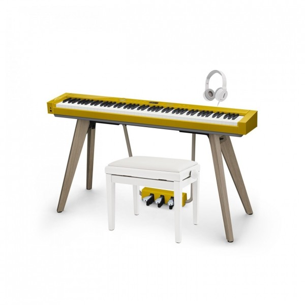 Casio PX S7000 Digital Piano Package, Harmonious Mustard
