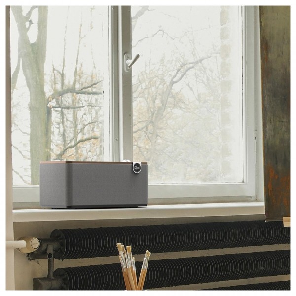 Klipsch The One Plus Premium Bluetooth Speaker, Walnut - lifestyle