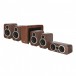 Q Acoustics Q 3010i 5.1 Speaker Package, English Walnut Front View