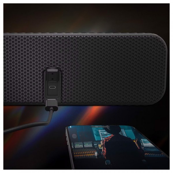 Klipsch Detroit Portable Bluetooth Speaker - rear charging lifestyle