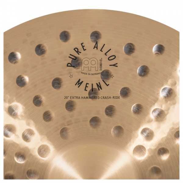 Meinl 20" Pure Alloy Extra Hammered Crash-Ride - closeup