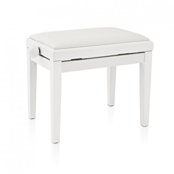 Adjustable Stool Gear4music, white
