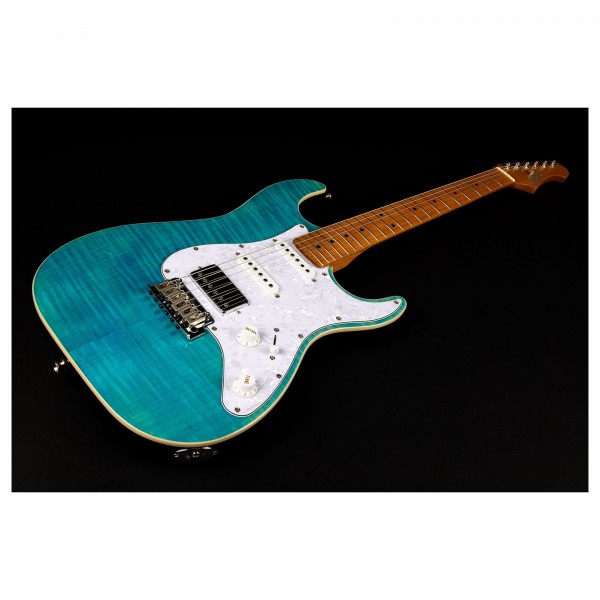 Jet Guitars JS-450 Roasted Maple, Transparent Blue
