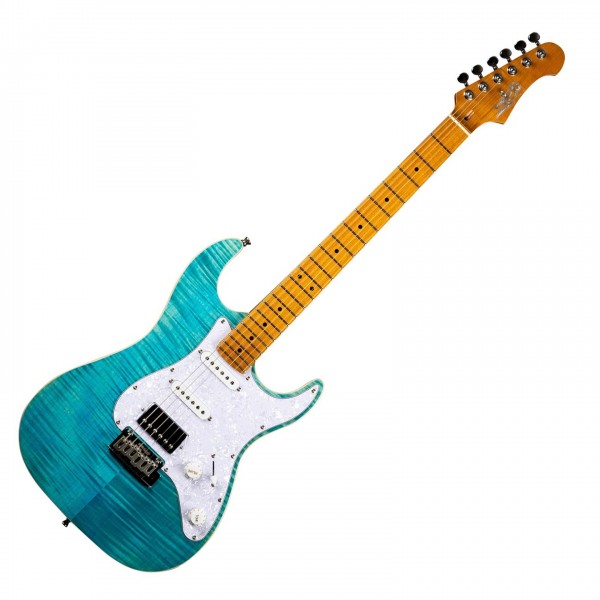 Jet Guitars JS-450 Roasted Maple, Transparent Blue