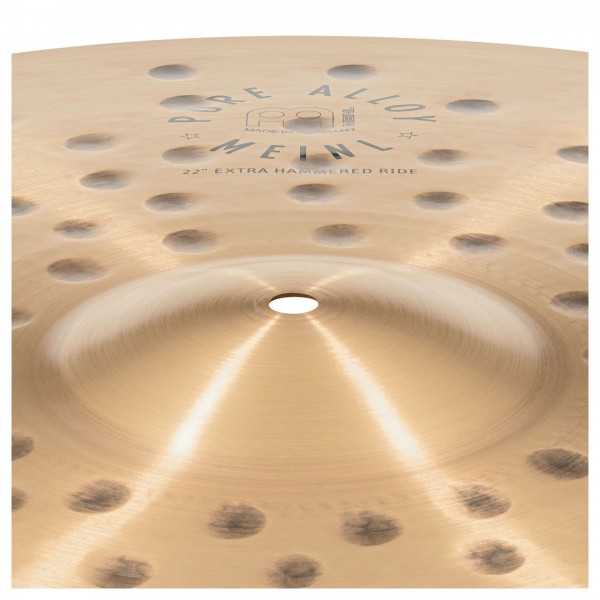 Meinl 22" Pure Alloy Extra Hammered Ride - Bell
