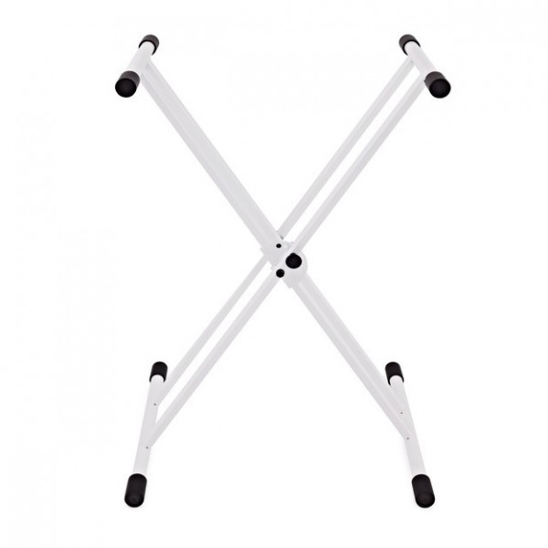 X-Frame Double Braced Keyboard Stand, White by Gear4music