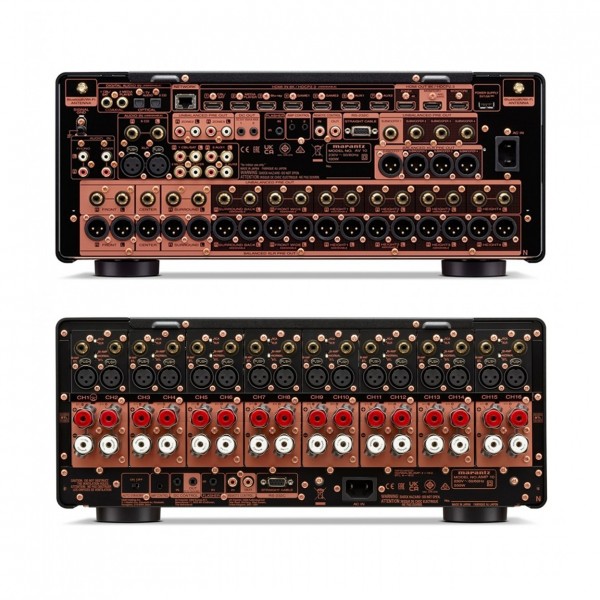 Marantz AV 10 Pre-Amp and AMP 10 Power Amplifier Bundle - rear