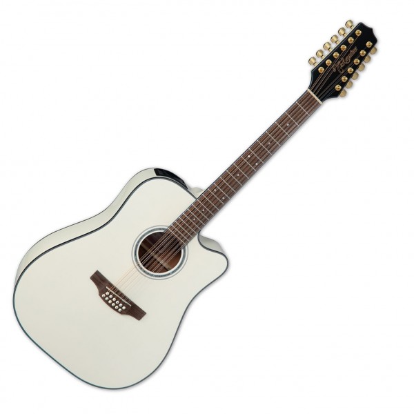 Takamine GD35CE-PW Ltd. 12-String Electro Acoustic, Gloss Pearl White