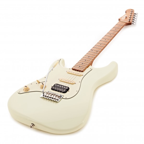 JET Guitars JS-400 HSS Roasted Maple Left Handed, Olympic White at