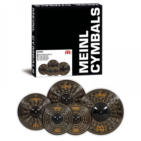 Meinl Classics Custom Heavy Dark Expanded Cymbal Set, 4 Pack