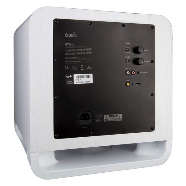Polk Primus HTS SUB 10 Subwoofer, White - rear