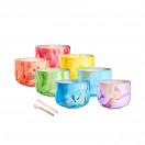 Meinl Sonic Energy Set de 7 piezas de chakras de cuenco de canto de cristal de m&aacute;rmol