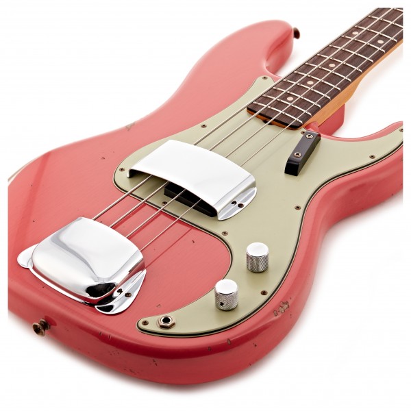 Fender Custom Shop Relic '63 Precision Bass, Faded Fiesta Red