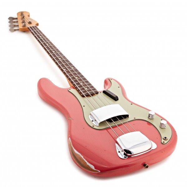 Fender Custom Shop Relic '63 Precision Bass, Faded Fiesta Red