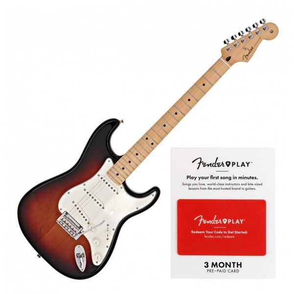 Fender Player Stratocaster Maple Pack with Free 3 Months Fender Play