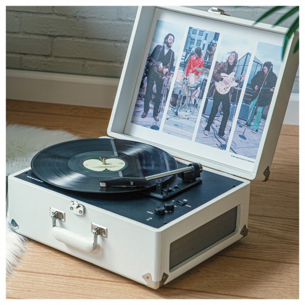 Crosley Beatles Turntable, White - Lifestyle