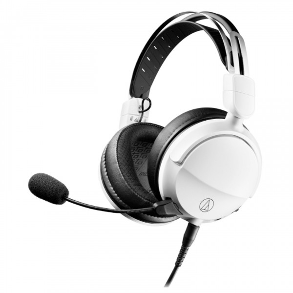 Audio Technica ATH-GL3WH Closed Back Gaming Headset, White Front View 