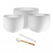 Meinl Sonic Energy 3-piece Crystal Singing Bowl Set, A4 / F4 / C4