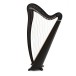 34 String Roundback Harp by Gear4music, Black