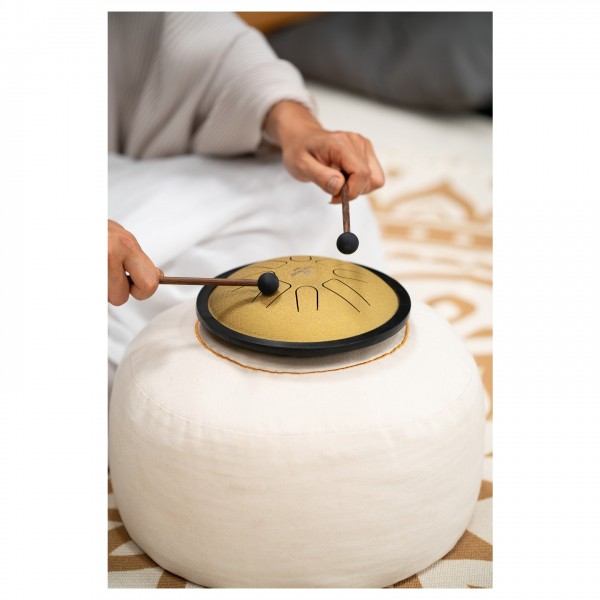 Meinl Sonic Energy 7" Small Steel Tongue Drum, C Minor, 8 Notes, Gold