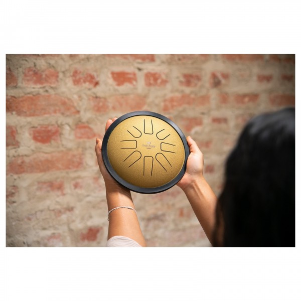 Meinl Sonic Energy 7" Small Steel Tongue Drum, C Minor, 8 Notes, Gold