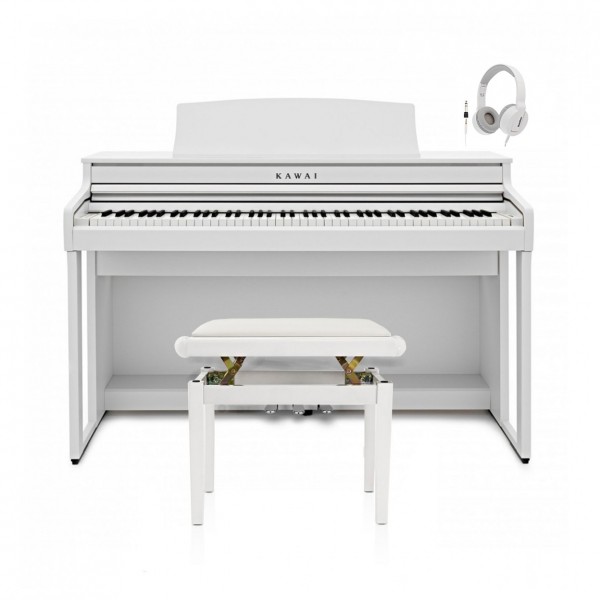 Kawai CA401 Digital Piano Package, Satin White