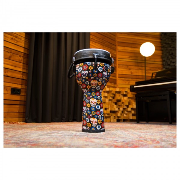 Meinl Percussion 10" Jumbo Series Djembe, Day Of The Dead