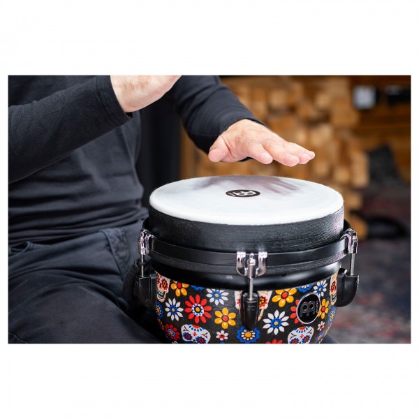 Meinl Percussion 10" Jumbo Series Djembe, Day Of The Dead
