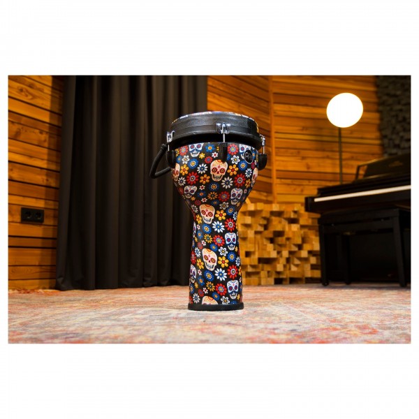Meinl Percussion 10" Jumbo Series Djembe, Day Of The Dead, Designer