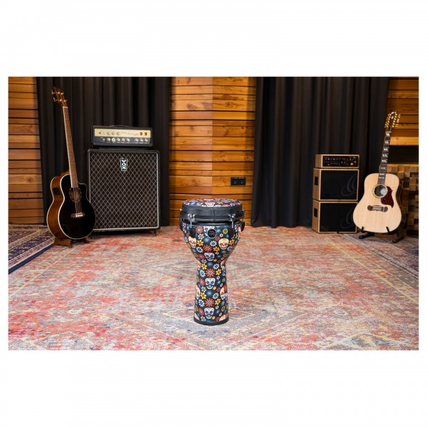 Meinl Percussion 10" Jumbo Series Djembe, Day Of The Dead, Designer