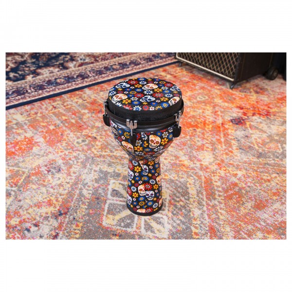 Meinl Percussion 10" Jumbo Series Djembe, Day Of The Dead, Designer