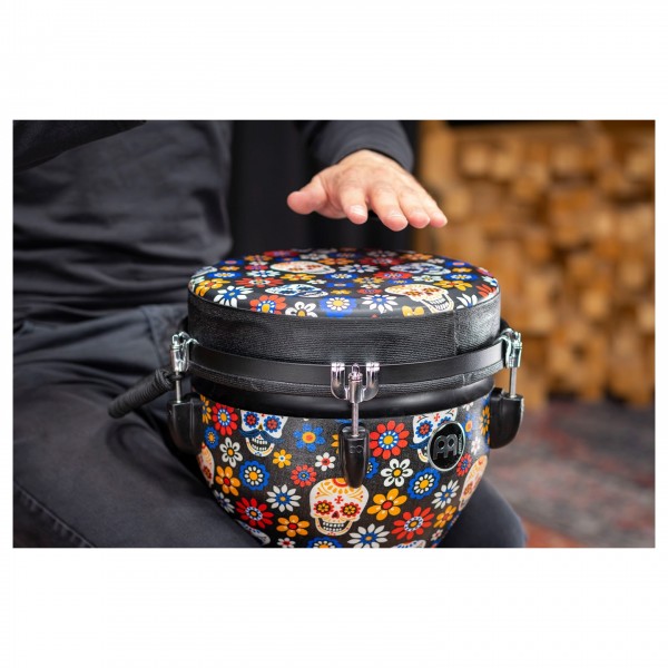 Meinl Percussion 10" Jumbo Series Djembe, Day Of The Dead, Designer