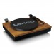 Lenco LS-310WD Turntable and Speaker Bundle With Bluetooth, Wood - Turntable, Angled