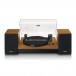 Lenco LS-310WD Turntable and Speaker Bundle With Bluetooth, Wood - Front Open