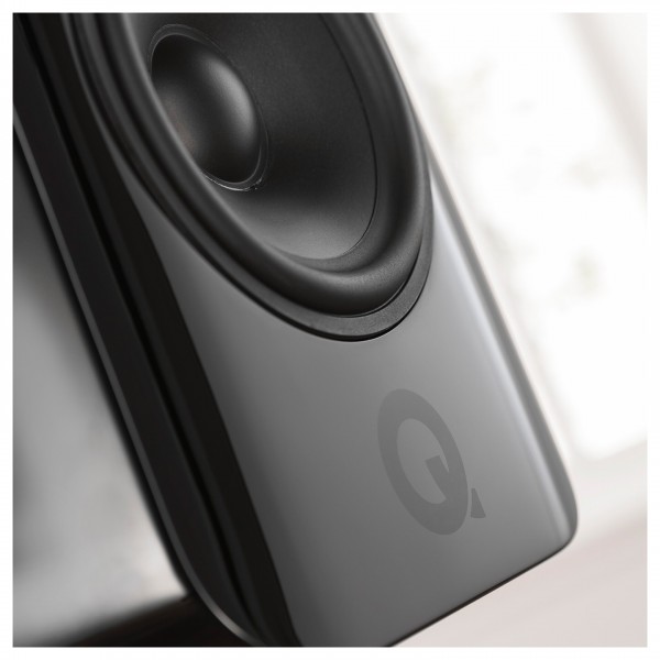 Q Acoustics Concept 300 Bookshelf Speakers (Pair), Silver Ebony Lifestyle View 7