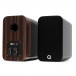 Q Acoustics Concept 300 Gloss Black and Rosewood Bookshelf Speakers Front View