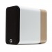 Q Acoustics Concept 300 Bookshelf Speaker (Pair), Gloss White and Oak Side View 2