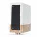 Q Acoustics Concept 300 Bookshelf Speaker (Pair), Gloss White and Oak Base View