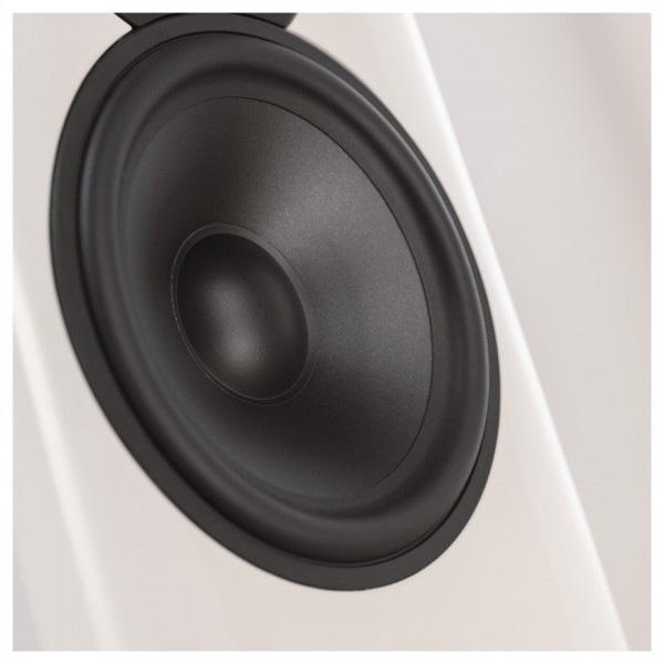 Q Acoustics Concept 300 Gloss White and Oak Lifestyle View 4