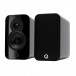 Q Acoustics Concept 300 Bookshelf Speaker (Pair), Black and Rosewood Front View