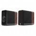 Q Acoustics Concept 300 Bookshelf Speaker (Pair), Black and Rosewood Side View
