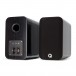 Q Acoustics Concept 300 Bookshelf Speakers (Pair), Silver and Ebony Front and Back View