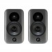 Q Acoustics Concept 300 Bookshelf Speakers (Pair), Silver and Ebony Forward View