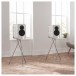 Q Acoustics Concept 300 Silver Tripod Speaker Stands (Pair) Lifestyle View 2