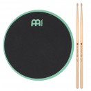 Meinl 6'' Marshmallow Practice Pad & Zack Grooves Drumsticks, Seafoam