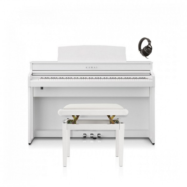 Kawai CA501 Digital Piano Package, Satin White