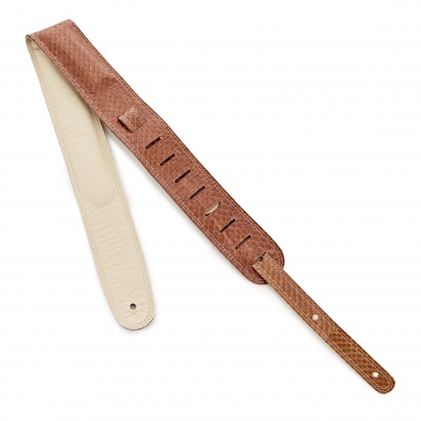 DSL Snakeskin 2.5" Guitar Strap, Peanut