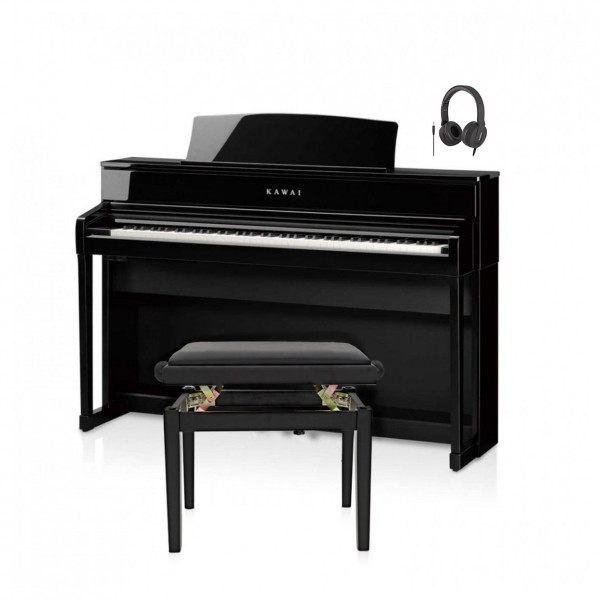 Kawai CA701 Digital Piano Package, Polished Ebony